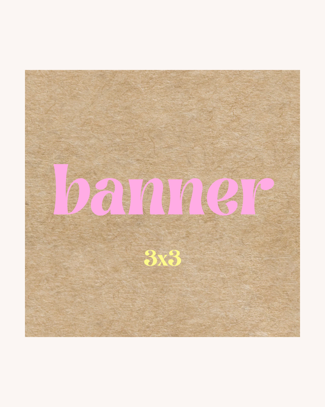custom 3x3 banner
